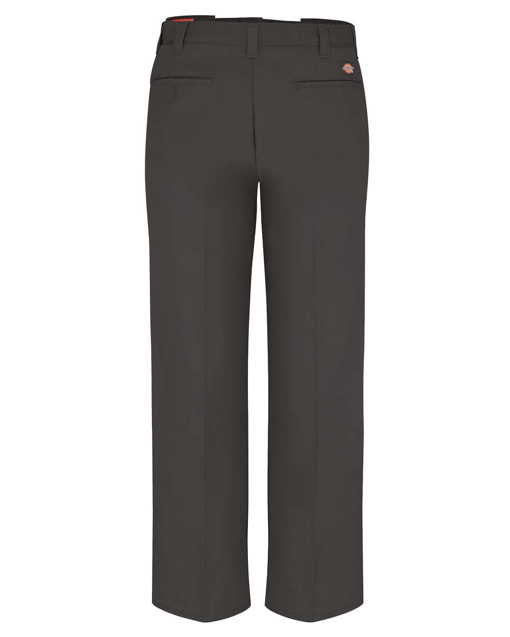 Front View of Dark Charcoal - 37 Unhemmed Industrial Flat Front Comfort Waist Pants - LP17