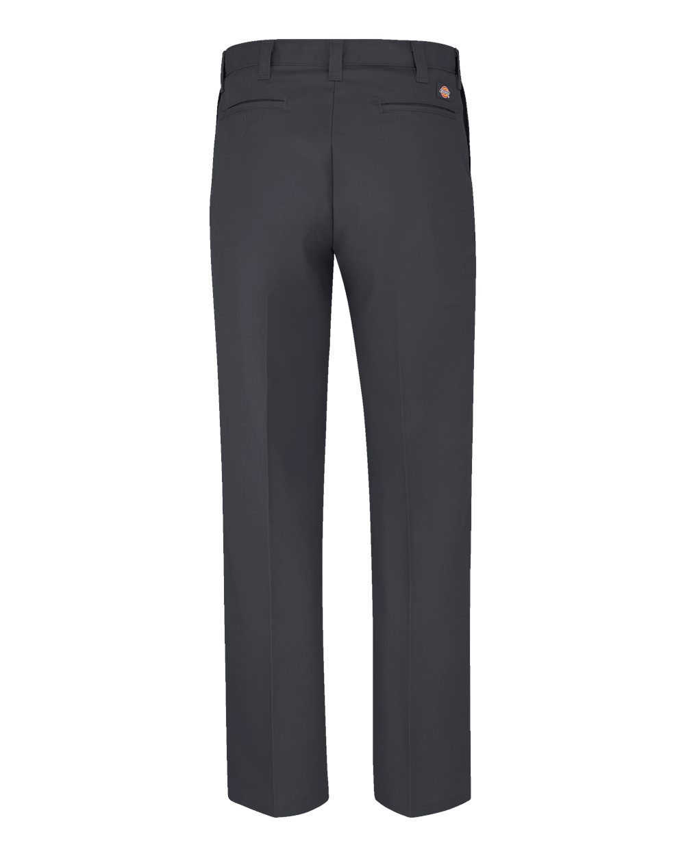 Front View of Dark Charcoal - 37 Unhemmed Industrial Flat Front Pants - Odd Sizes - LP92ODD