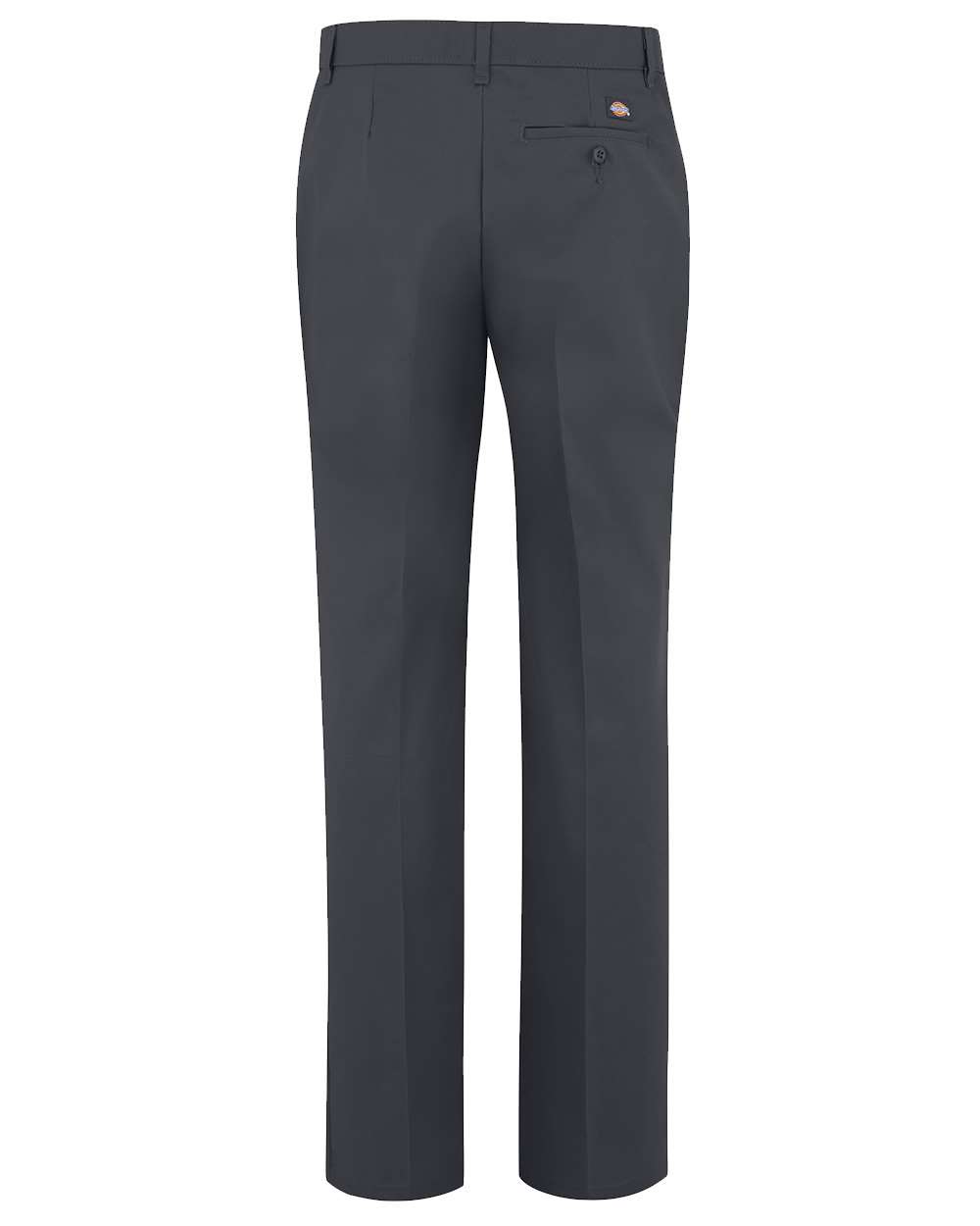 Rear View of Dark Charcoal - 37 Unhemmed Women&#39;s Premium Flat Front Pants - FP21