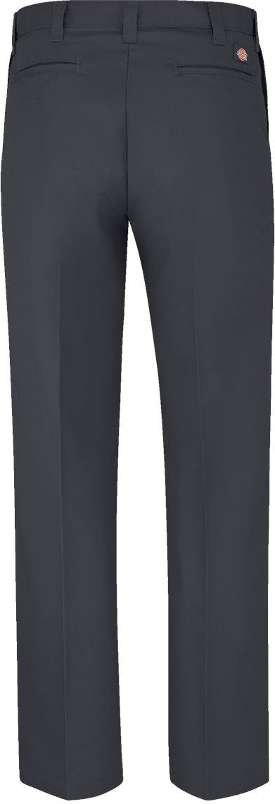 Front View of Dark Charcoal - 39 Unhemmed Industrial Flat Front Pants - LP92