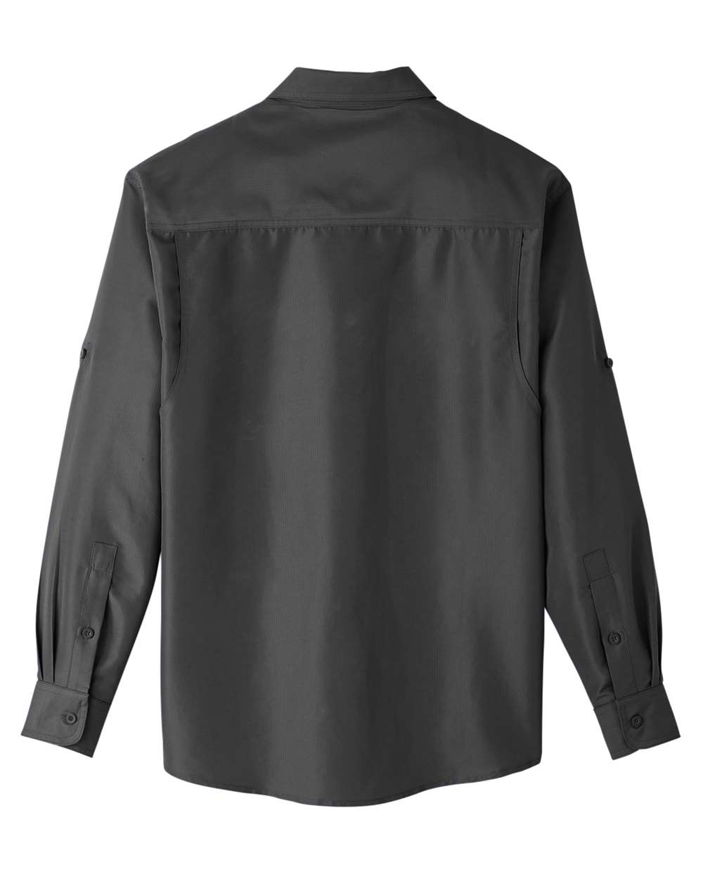 Rear View of Dark Charcoal Men&#39;s Key West Performance Staff Shirt - M580L