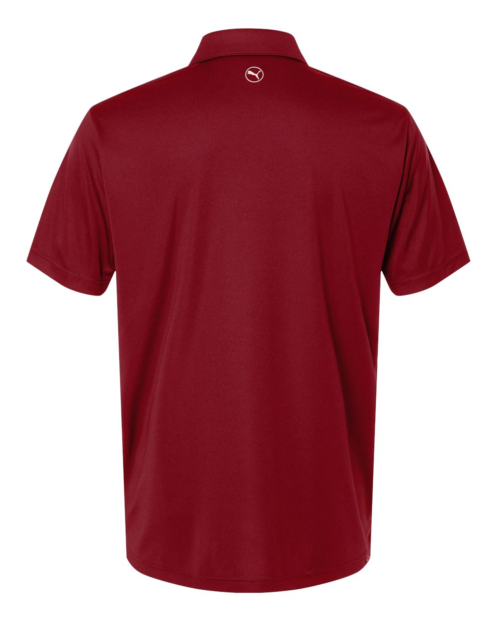 Rear View of Dark Crimson Men's Pure 2.0 Polo - 629948 plain