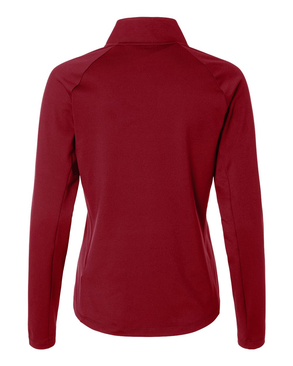 Rear View of Dark Crimson Women's Pure 2.0 Quarter-Zip - 629449 plain
