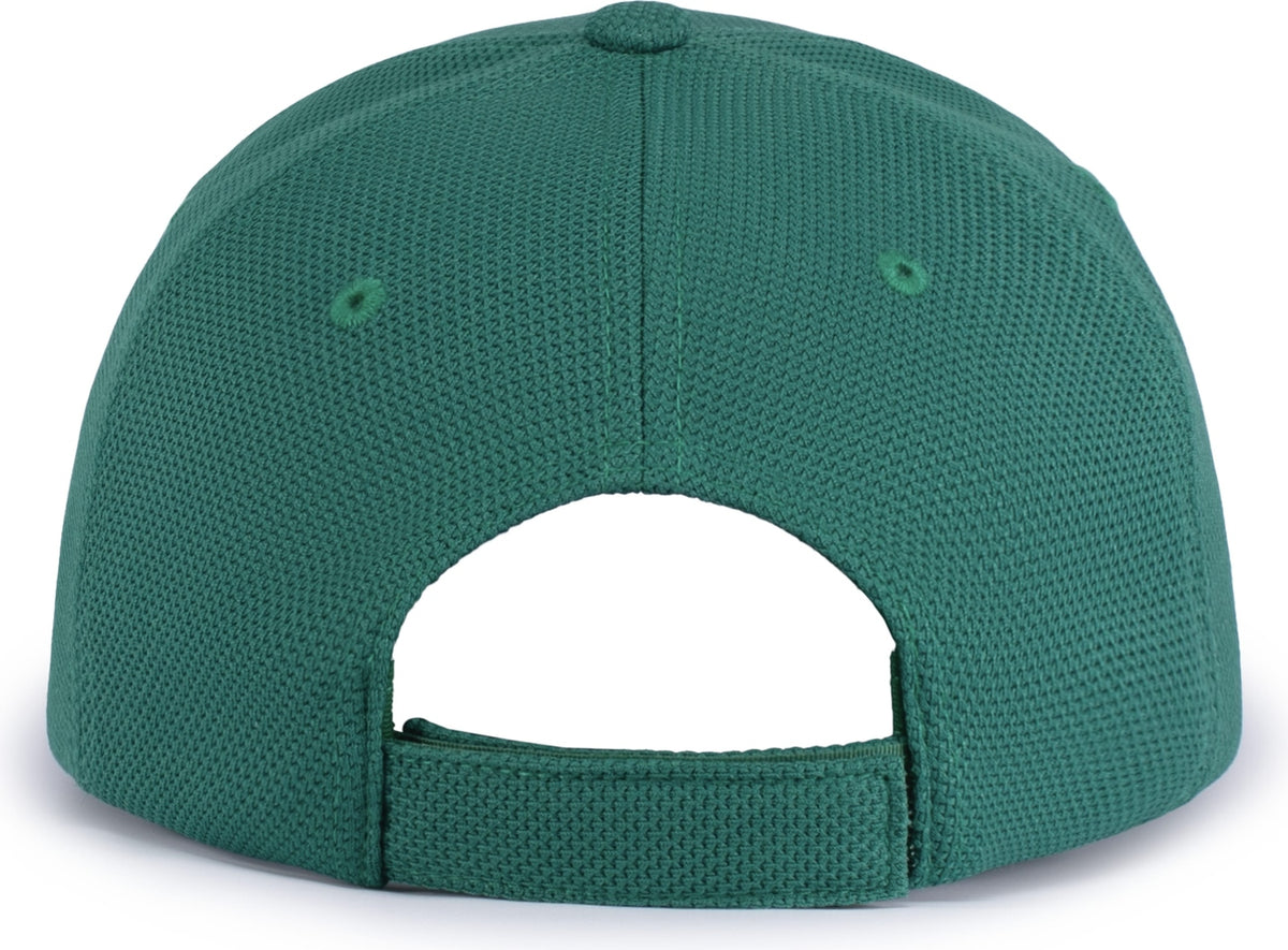 Rear View of DARK GREEN ADJUSTABLE WICKING MESH CAP
