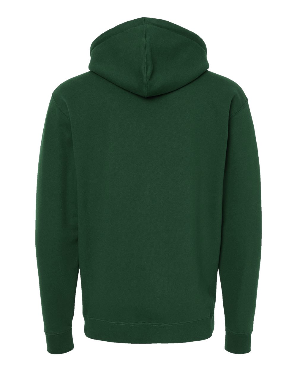 Front View of Dark Green Heavyweight Hooded Sweatshirt - IND4000
