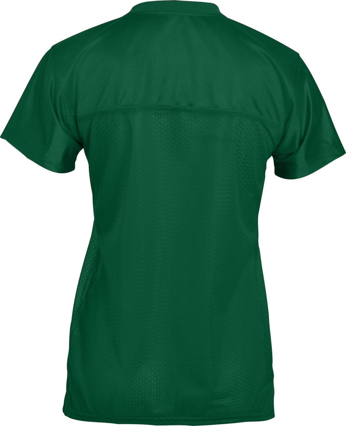 Rear View of DARK GREEN LDS JR FIT REPLICA FOOTBALL T