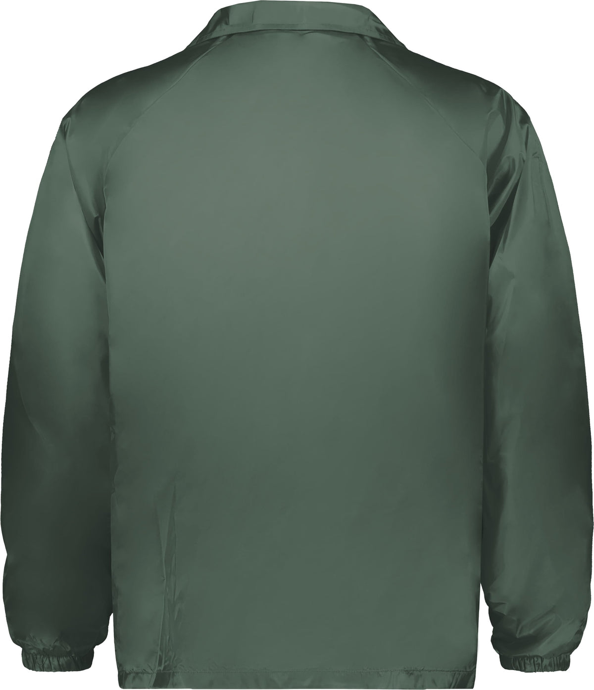 Rear View of DARK GREEN NYLON COACH S JACKET/LINED