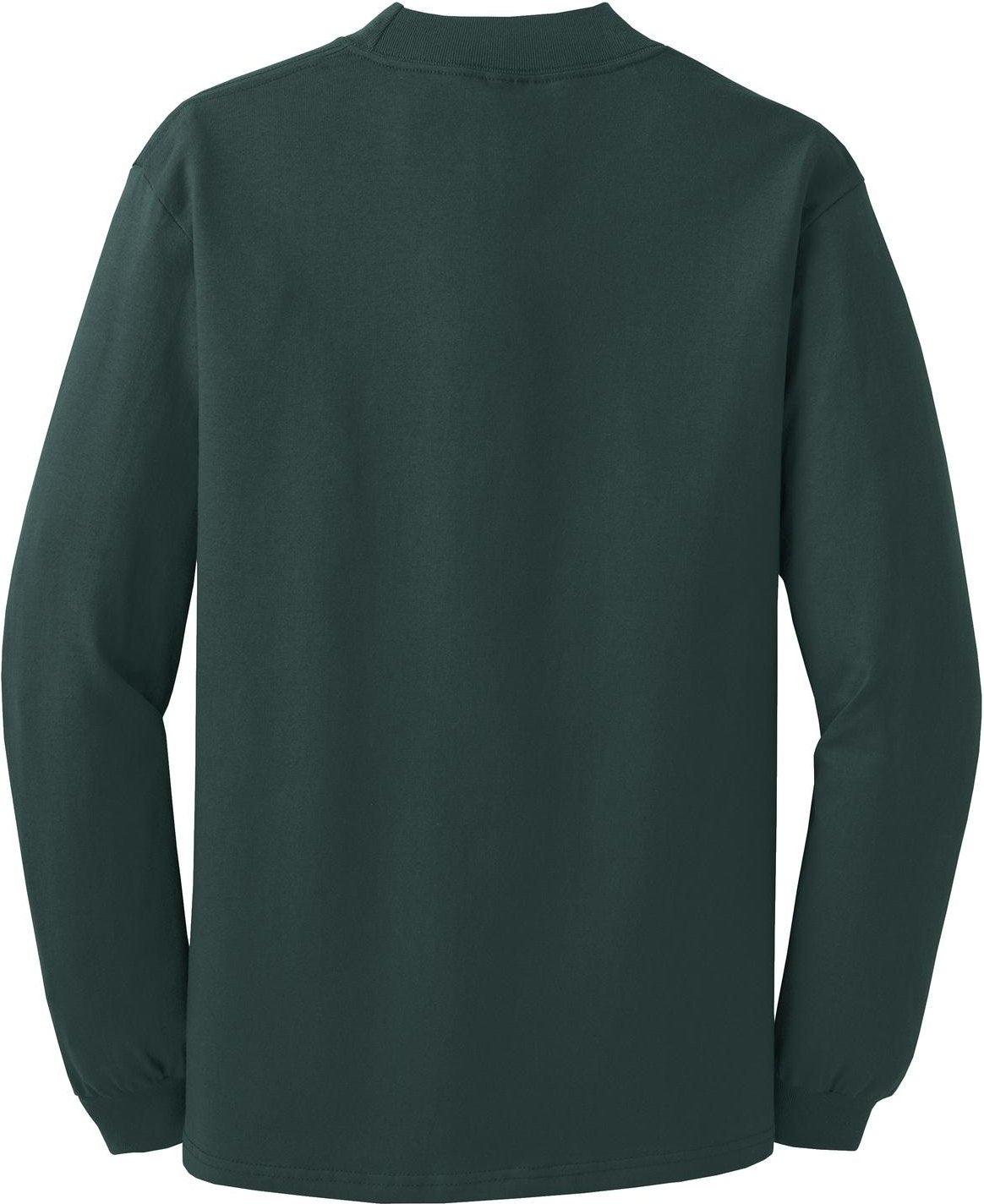 Front View of Dark Green Port & Co Essential Mock Turtleneck. PC61M