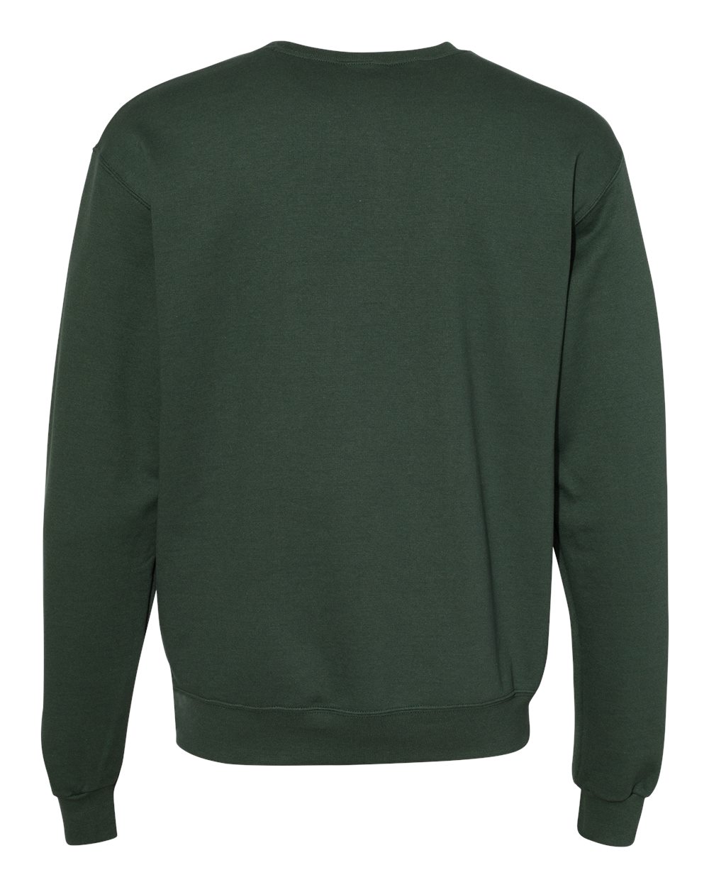 Front View of Dark Green Powerblend® Crewneck Sweatshirt - S600