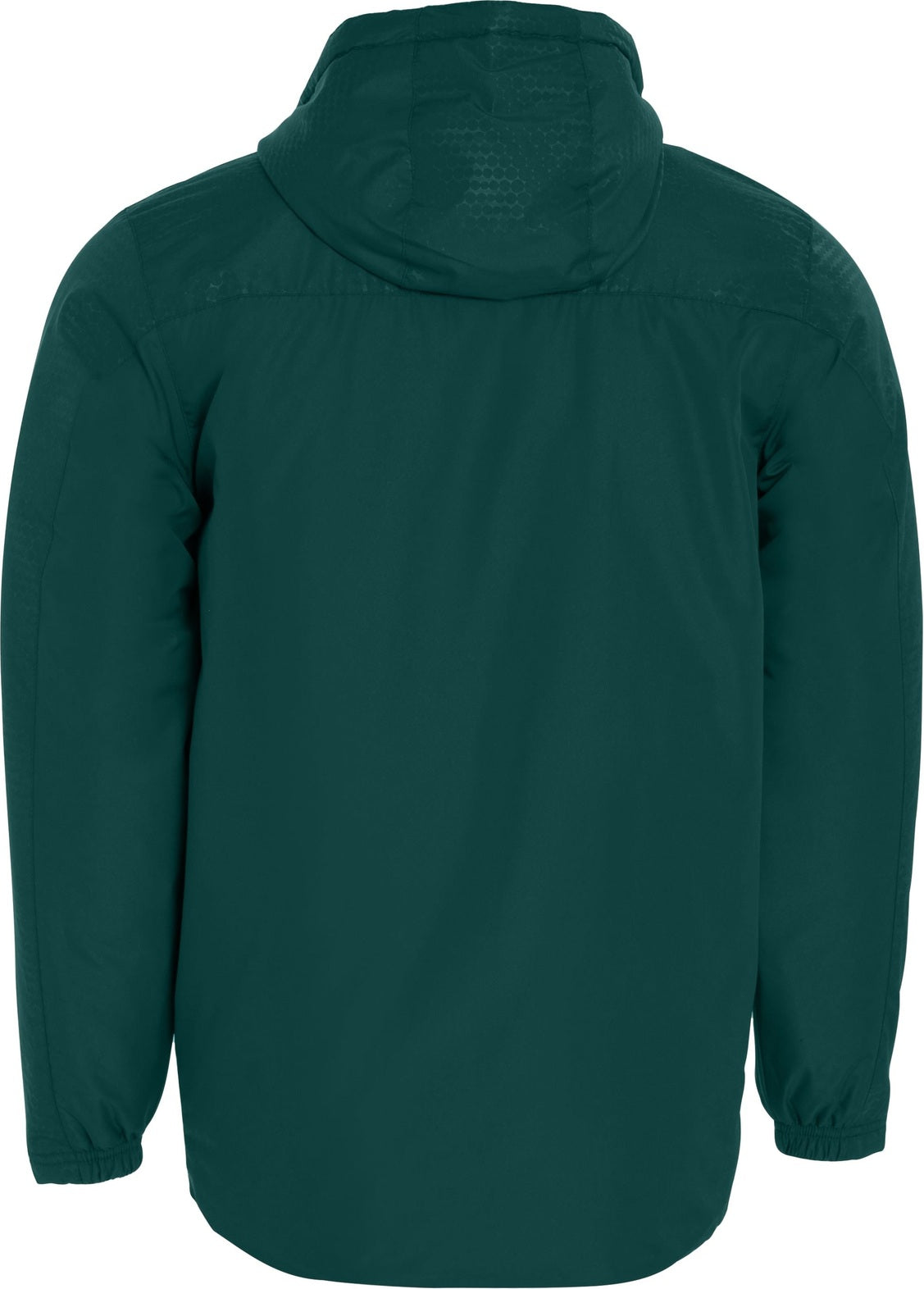 Rear View of DARK GREEN/CARBON BIONIC HOODED JACKET