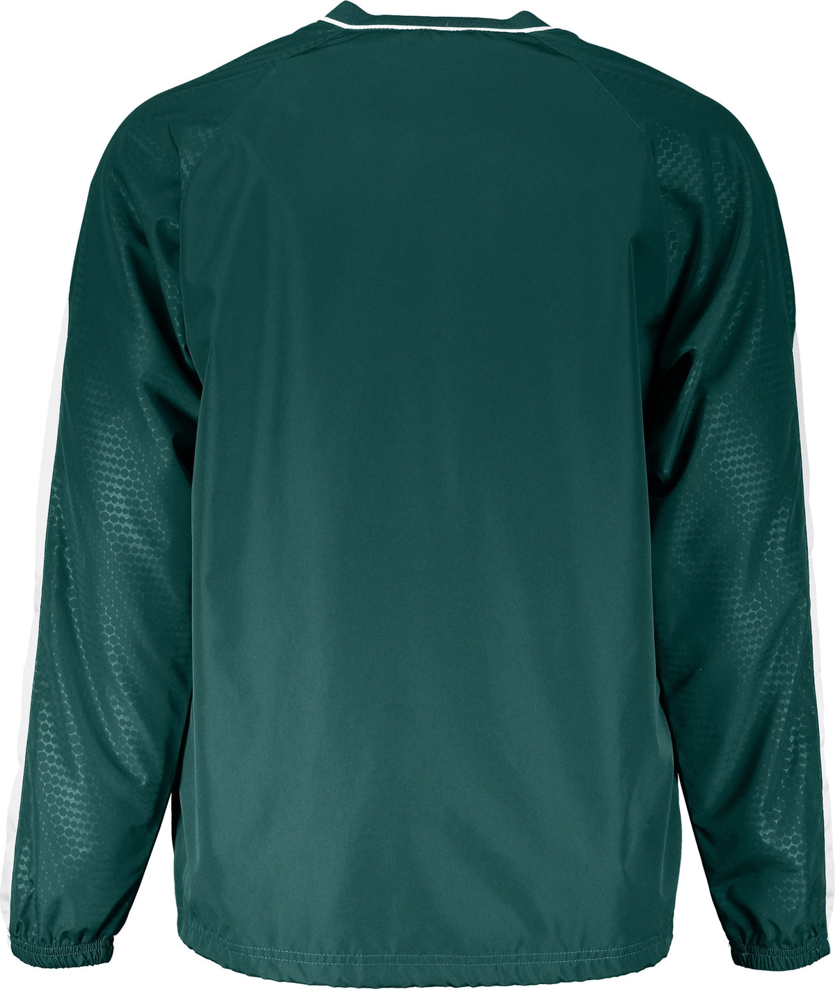 Rear View of DARK GREEN/WHITE BIONIC PULLOVER WINDSHIRT