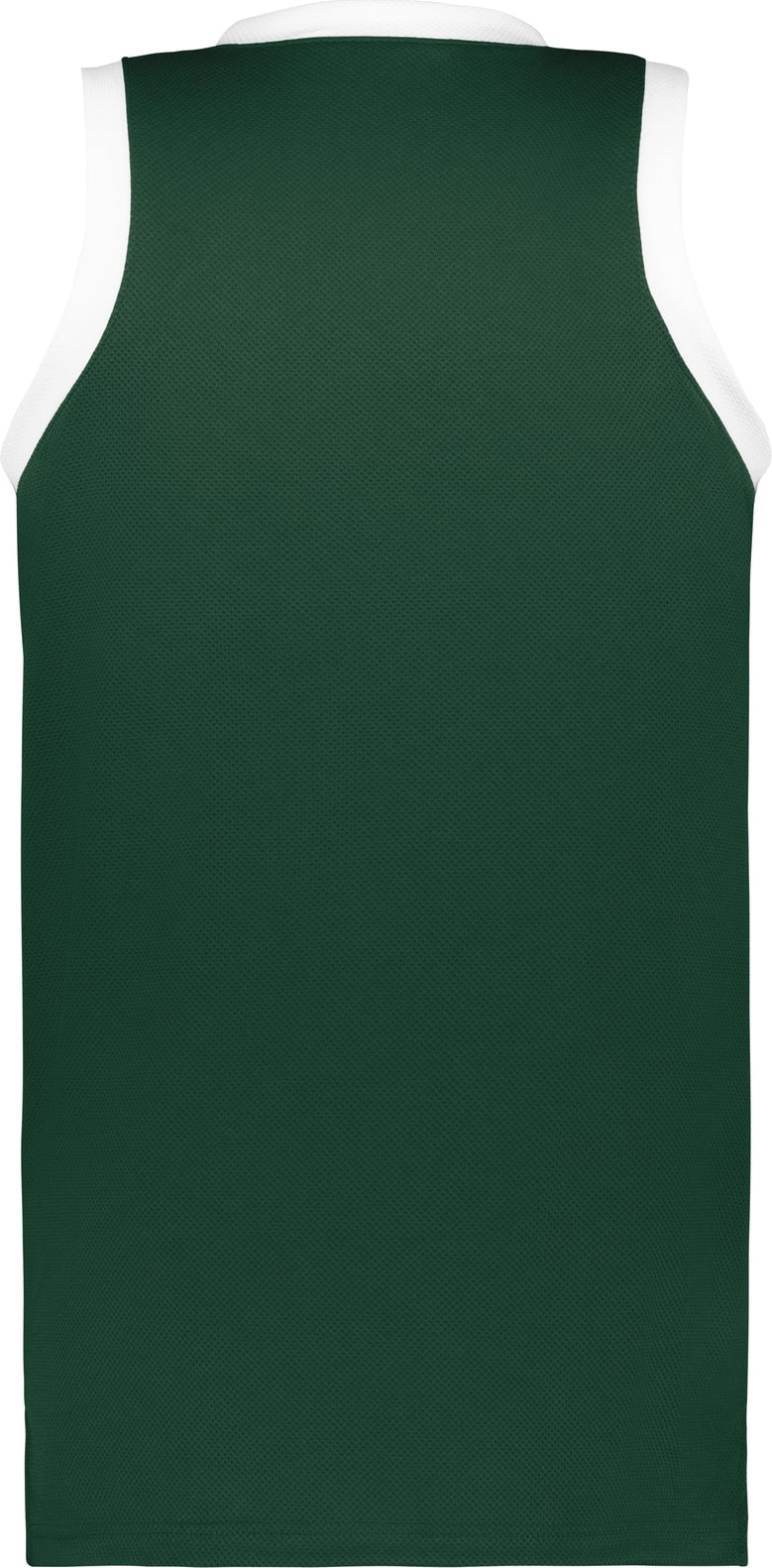 Rear View of DARK GREEN/WHITE YTH COOLCORE ELITE JERSEY