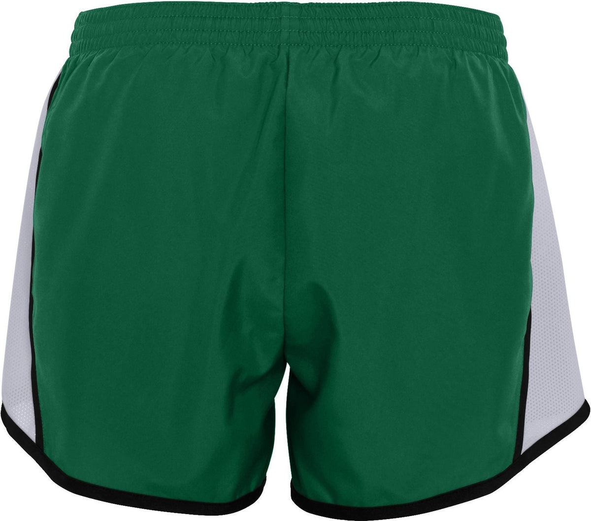 Rear View of DARK GREEN/WHITE/BLACK LDS JR FIT PULSE TEAM SHORT