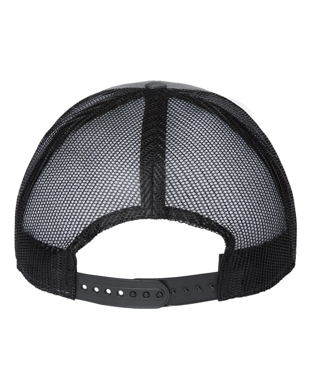 Front View of Dark Grey/ Black Sustainable Trucker Cap - BRYCE