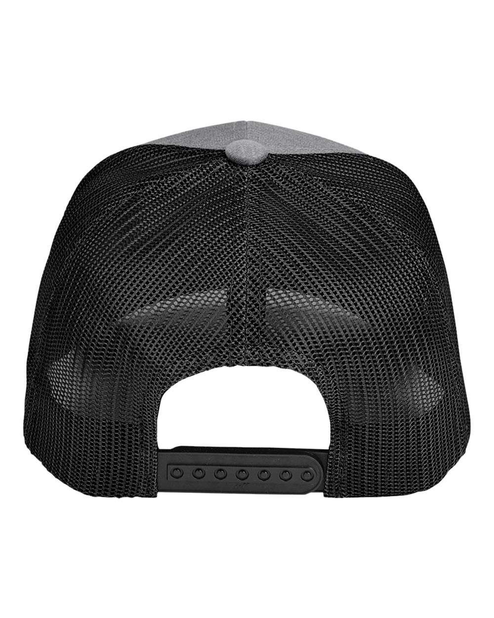 Front View of Dark Grey Heather/ Black Zone Sonic Heather Trucker Cap - TT802