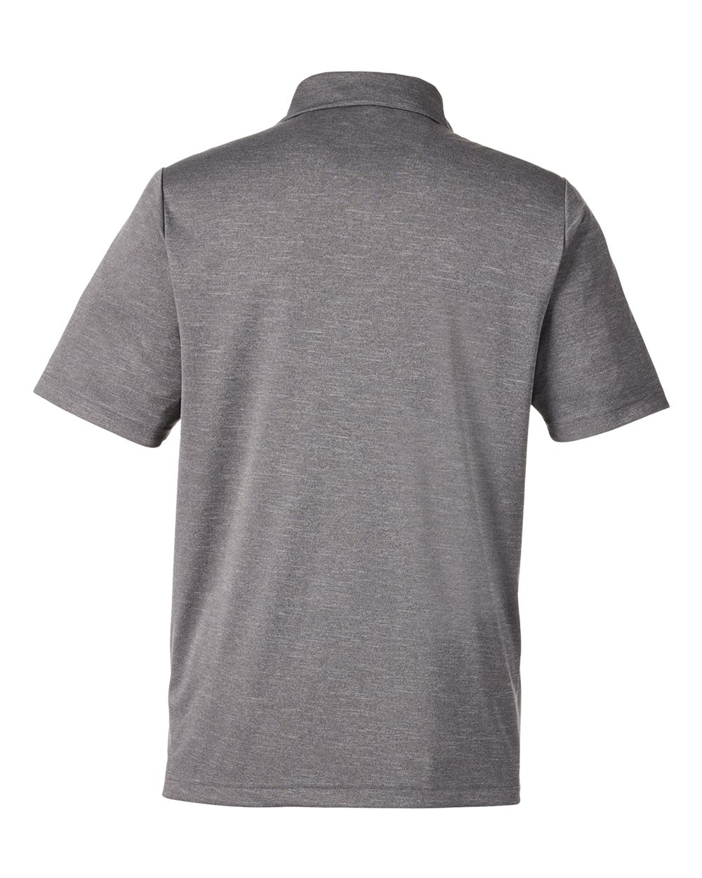 Front View of Dark Grey Heather Men's Zone Sonic Heather Performance Polo - TT51H