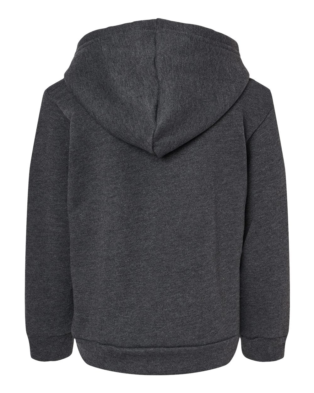 Front View of Dark Grey Heather Toddler Sponge Fleece Pullover Hoodie - 3719T