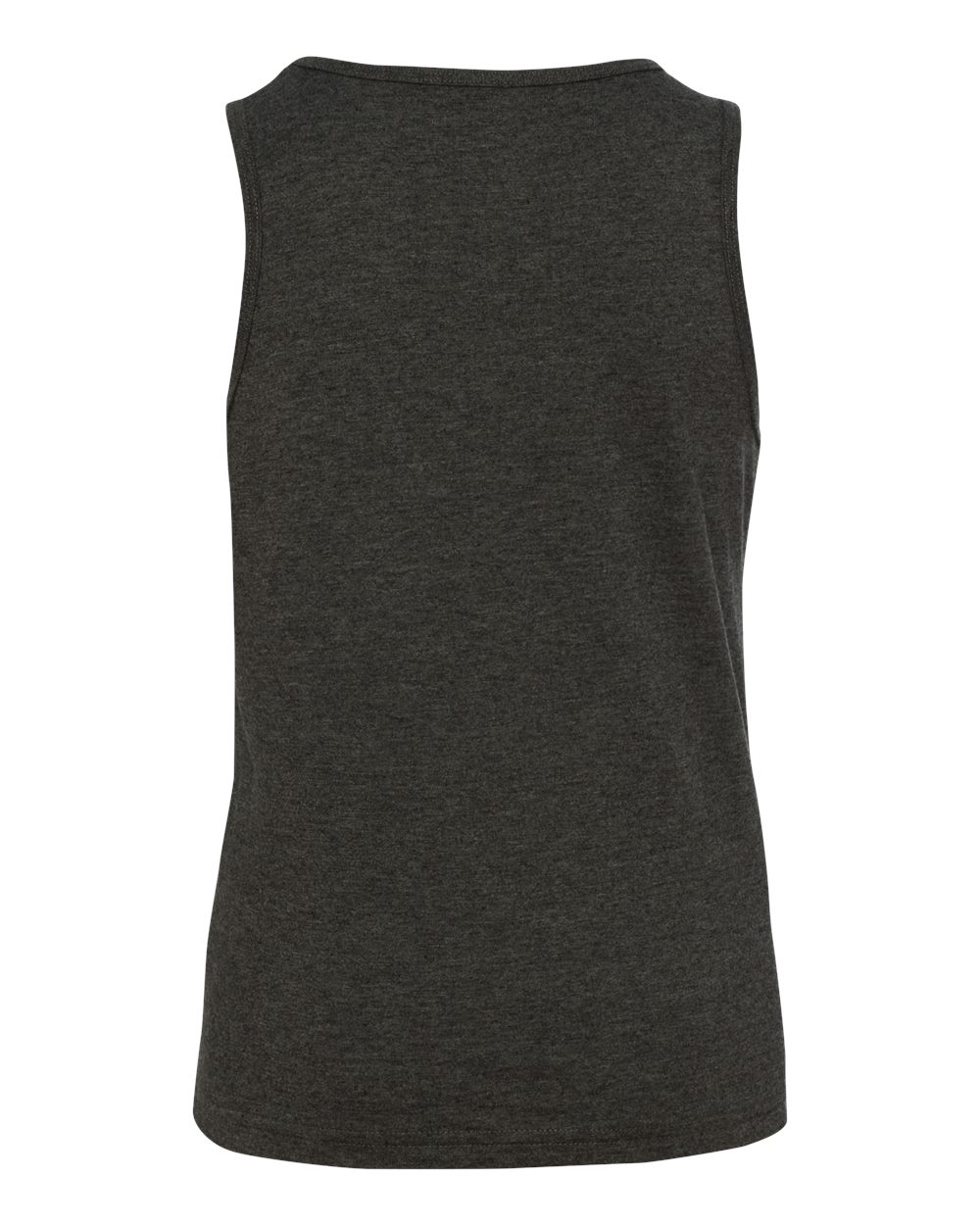 Front View of Dark Grey Heather Youth Heather CVC Tank - 3480YCVC