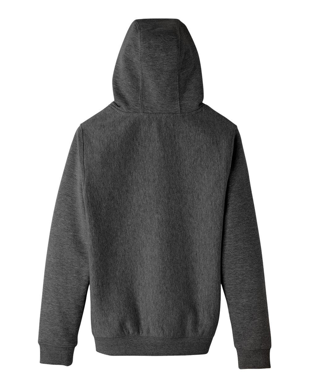 Front View of Dark Grey Heather Youth Zone HydroSport™ Heavyweight Pullover Hooded Sweatshirt - TT96Y