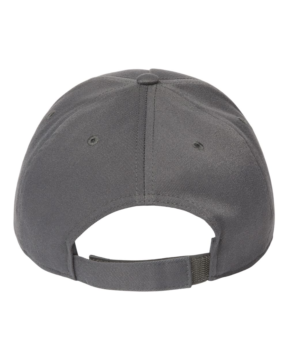 Front View of Dark Grey Sustainable Five-Panel Cap - FIJI