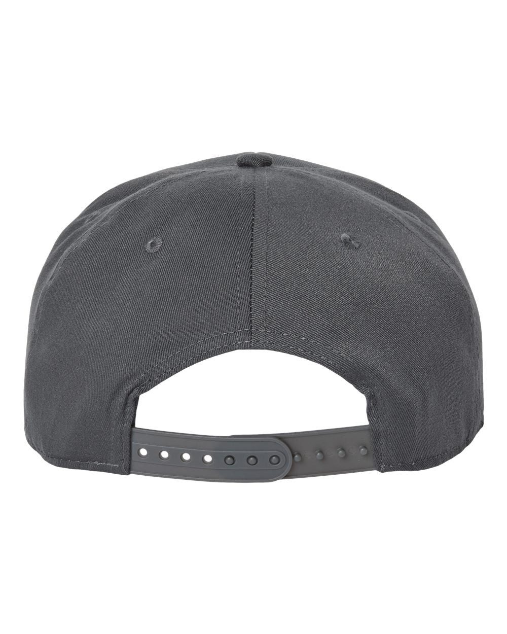 Front View of Dark Grey Sustainable Flat Bill Cap - JAMES