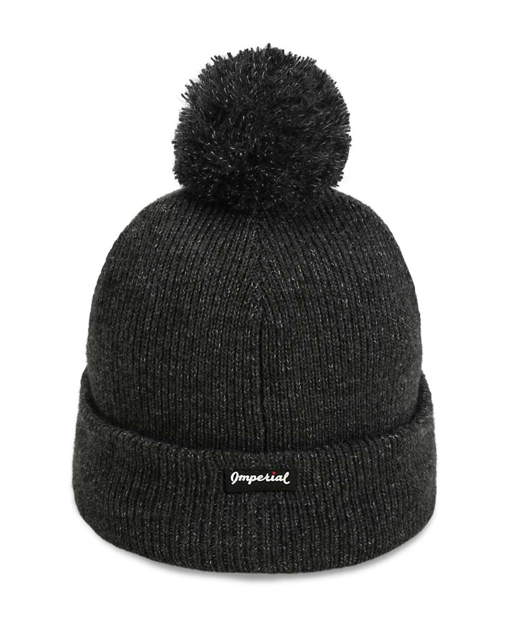 Front View of Dark Grey The Mammoth Cuffed Beanie - 6015
