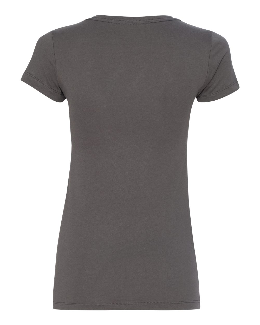 Rear View of Dark Grey Women&#39;s Ideal V-Neck T-Shirt - 1540
