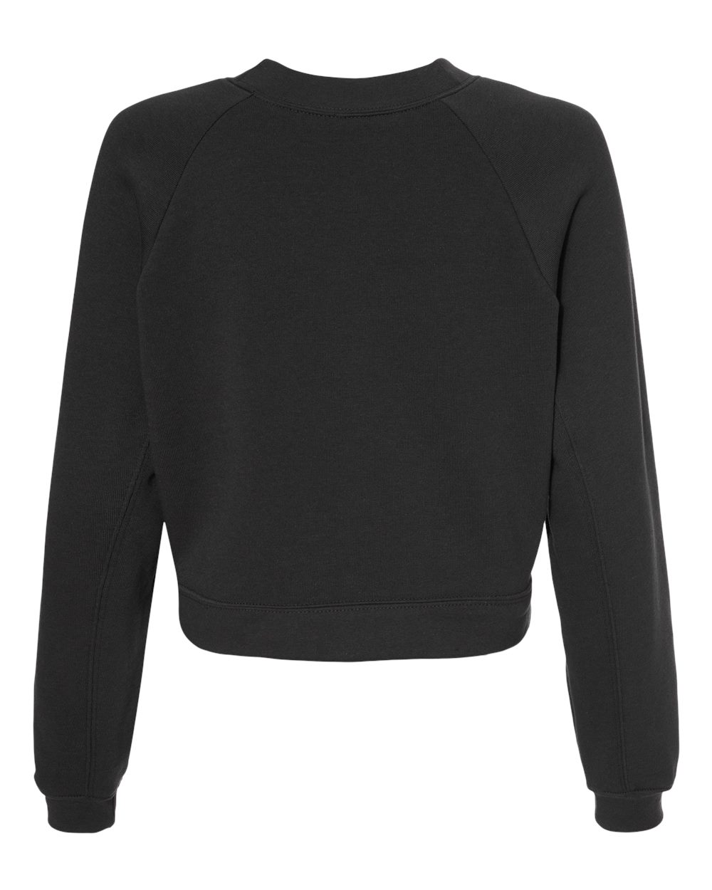 Front View of Dark Grey Women's Raglan Pullover Fleece - 7505