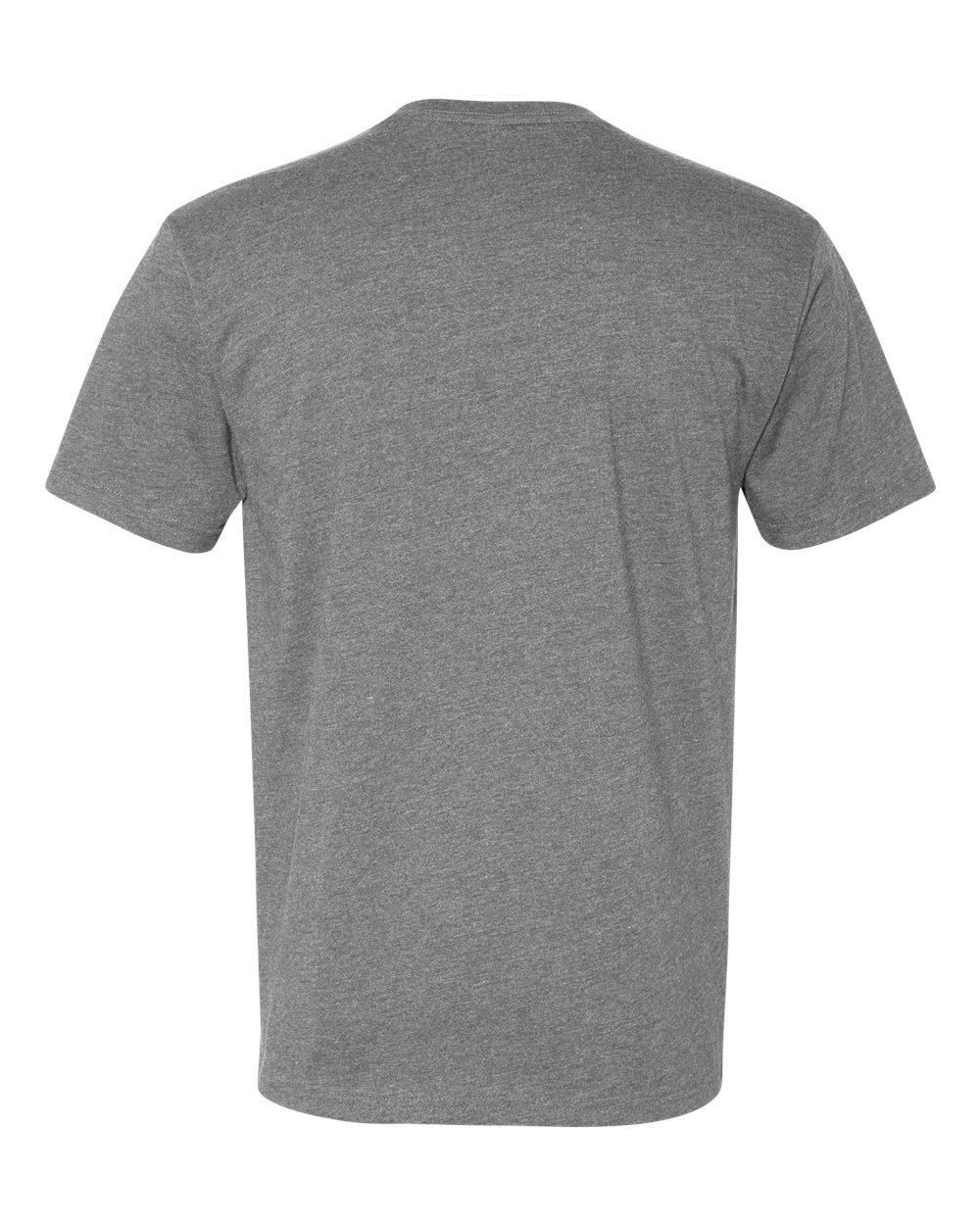 Rear View of Dark Heather Grey CVC T-Shirt - 6210