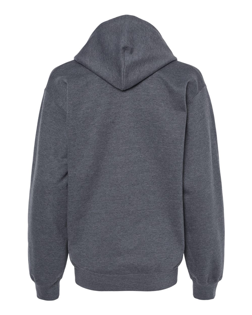 Front View of Dark Heather Softstyle® Midweight Hooded Sweatshirt - SF500