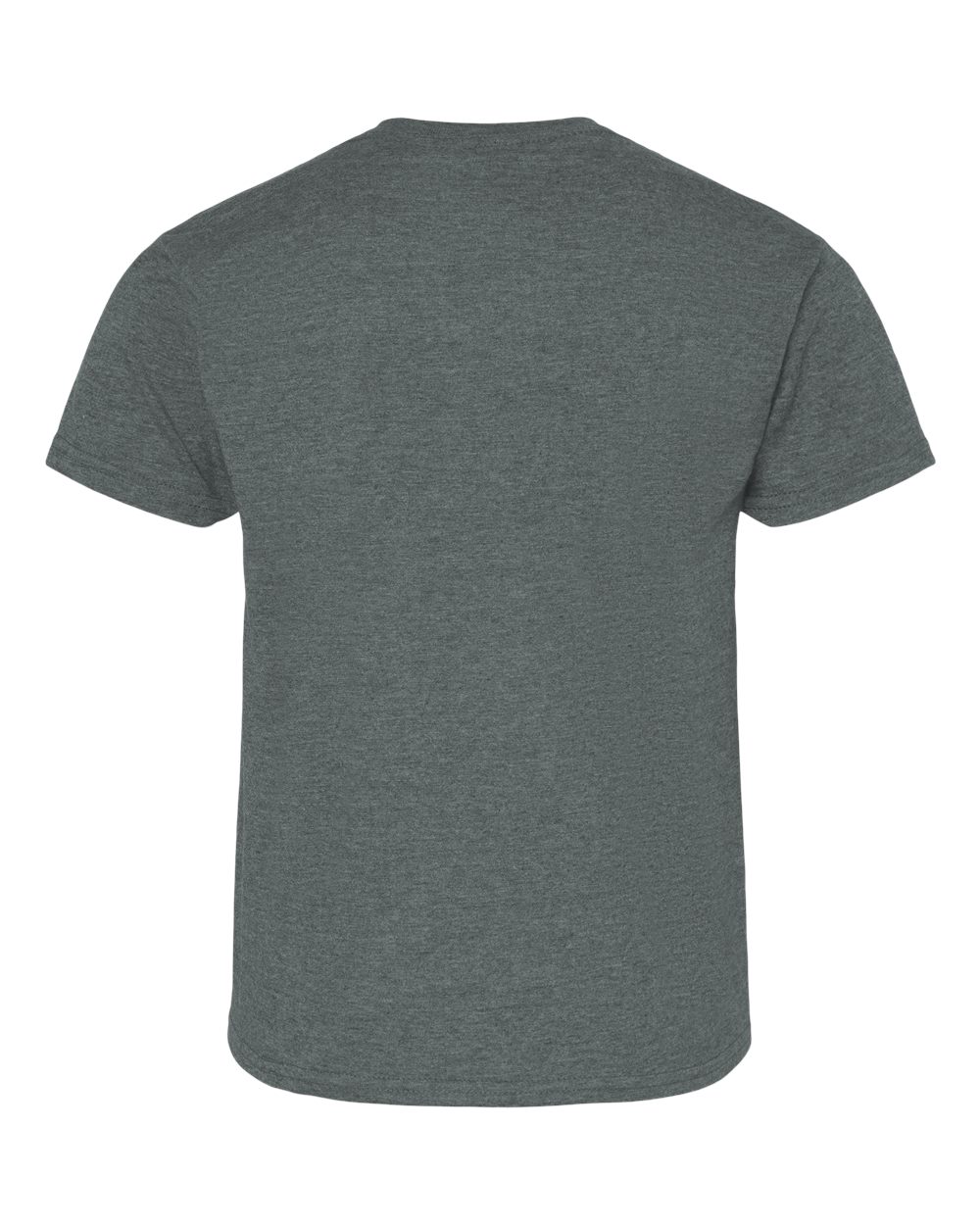 Front View of Dark Heather Softstyle® Youth T-Shirt - 64000B