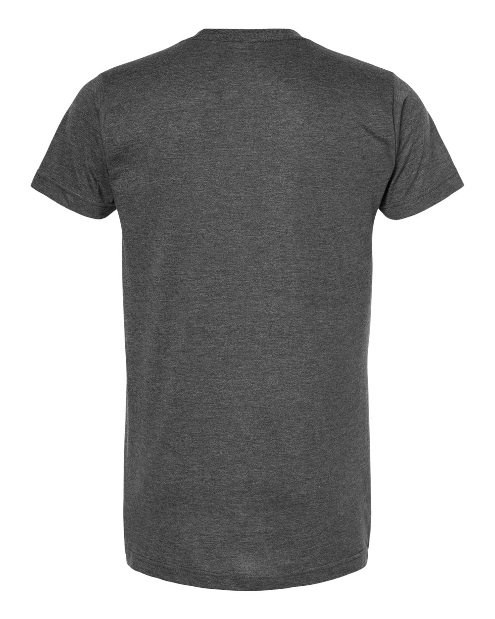 Front View of Dark Heather Unisex ACE Cotton T-Shirt - 4300 plain