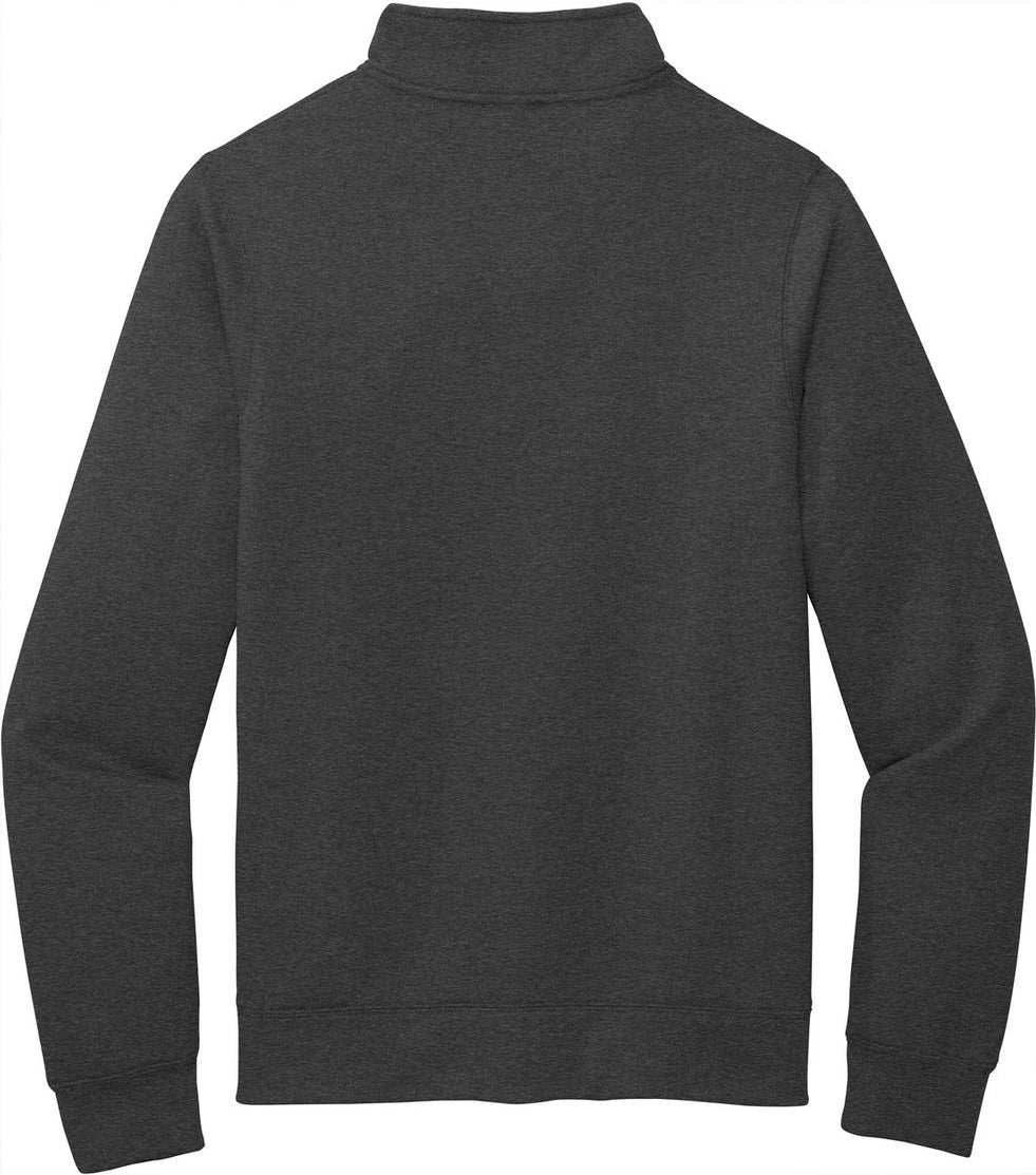 Front View of Dark Hthr Grey Port & Co Core Fleece Cadet Full-Zip Sweatshirt PC78FZ
