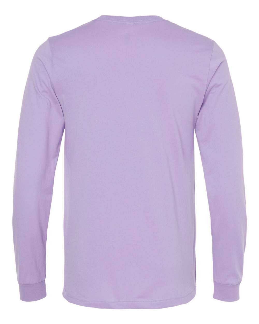 Front View of Dark Lavender Jersey Long Sleeve Tee - 3501