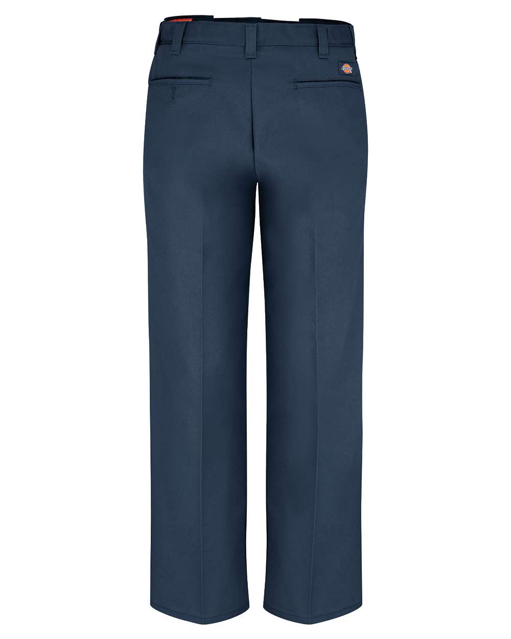 Front View of Dark Navy - 37 Unhemmed Industrial Flat Front Comfort Waist Pants - Odd Sizes - LP17ODD