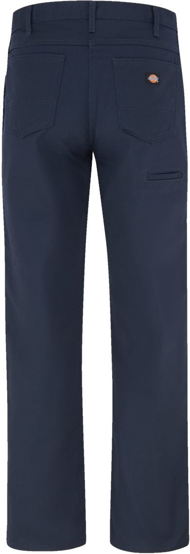 Front View of Dark Navy - 37 Unhemmed Rugged Twill Pants - C798