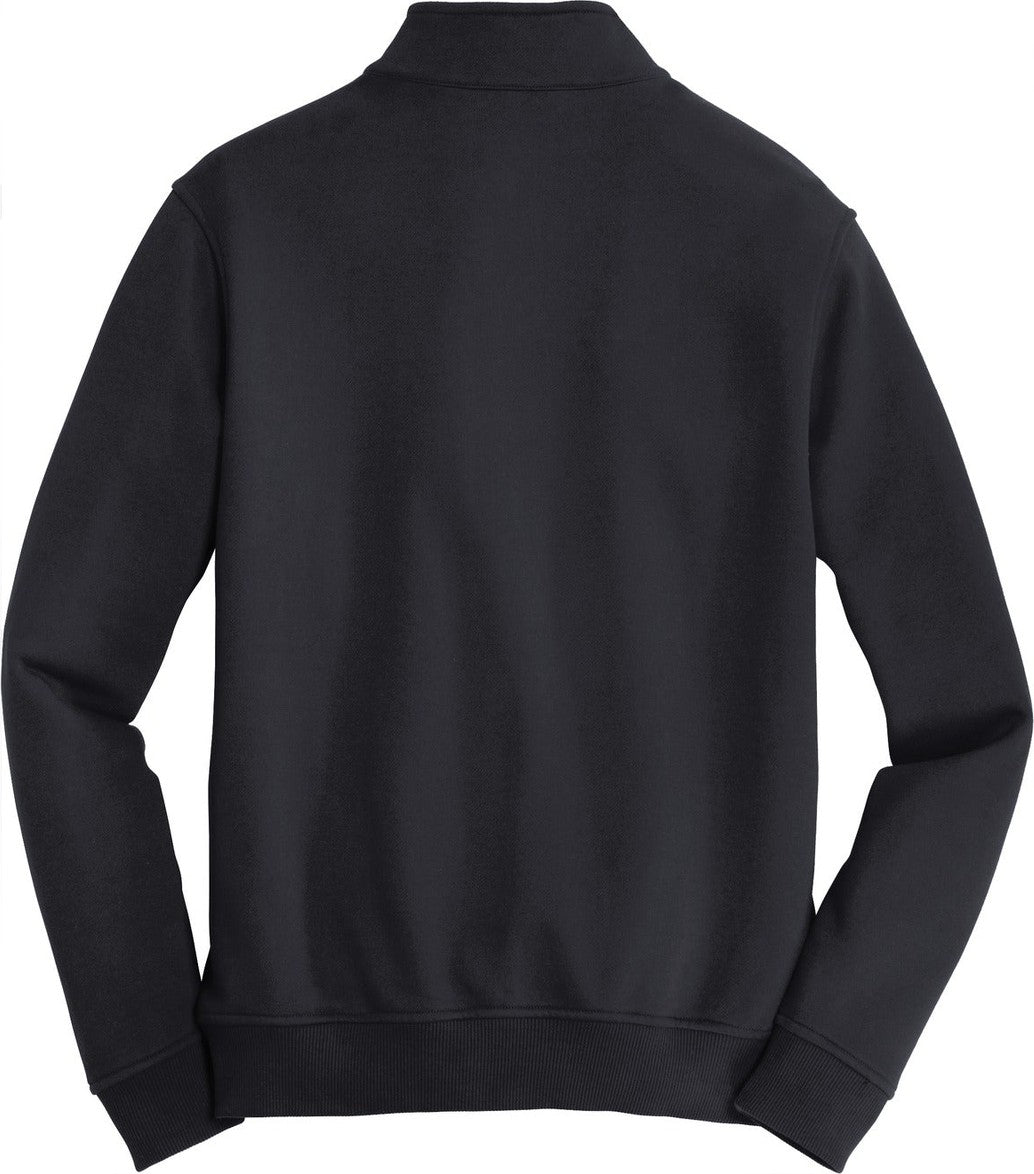 Front View of Dark Navy CornerStone 1/2-Zip Job Shirt. CS626