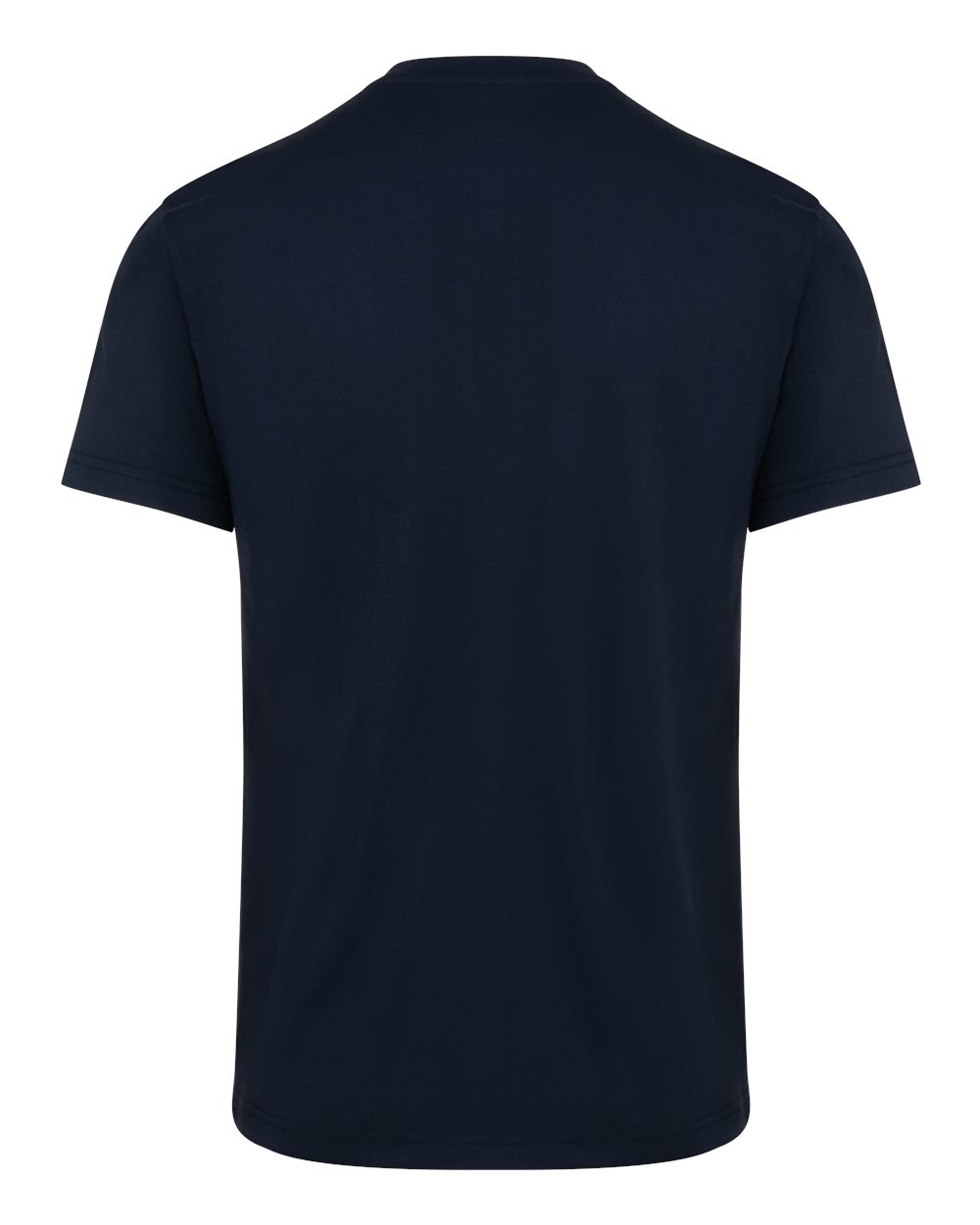 Front View of Dark Navy Heavyweight Traditional Short Sleeve Henley - WS51