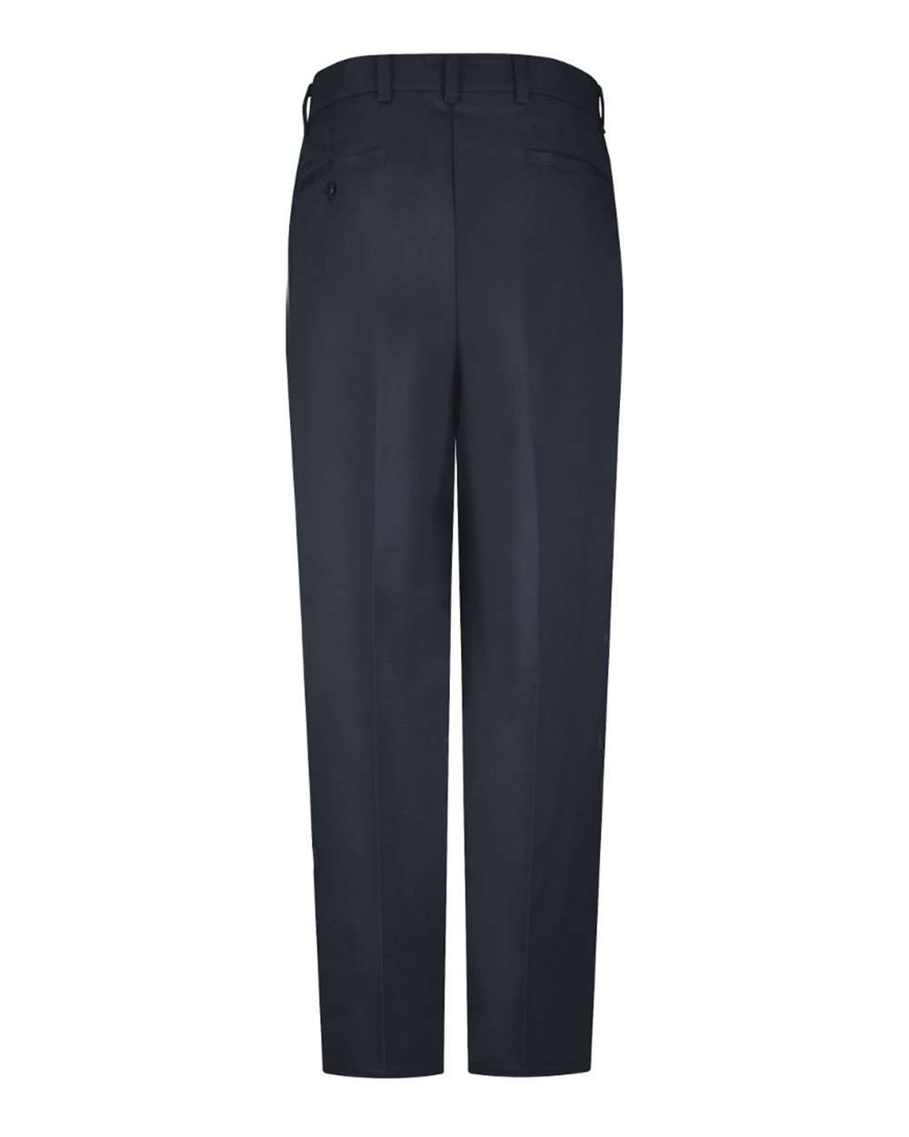 Front View of Dark Navy - Unhemmed Wrinkle-Resistant Cotton Work Pants Odd Waist Sizes - PC20ODD
