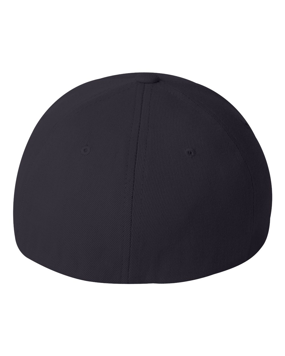 Rear View of Dark Navy Wool-Blend Cap - 6477