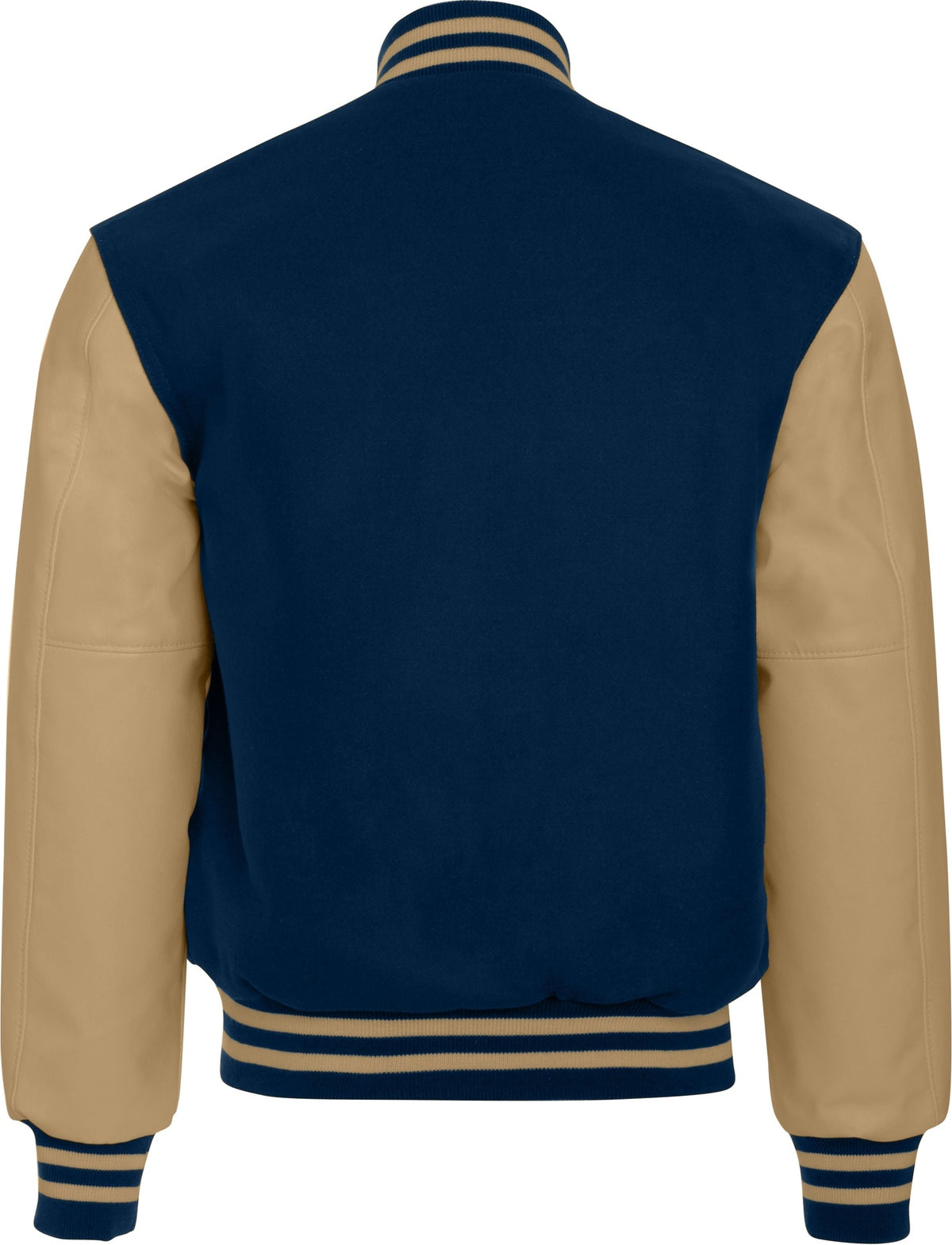Rear View of DARK NAVY/CREAM AWARD WOOL JACKET