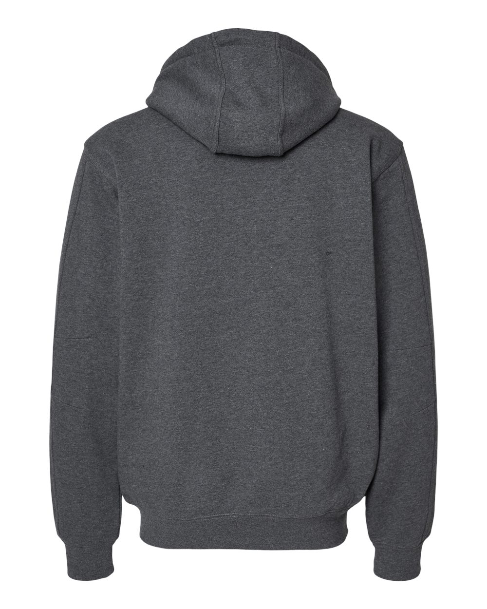 Front View of Dark Oxford Crossfire Heavyweight Power Fleece Hooded Jacket with Thermal Lining - 7033