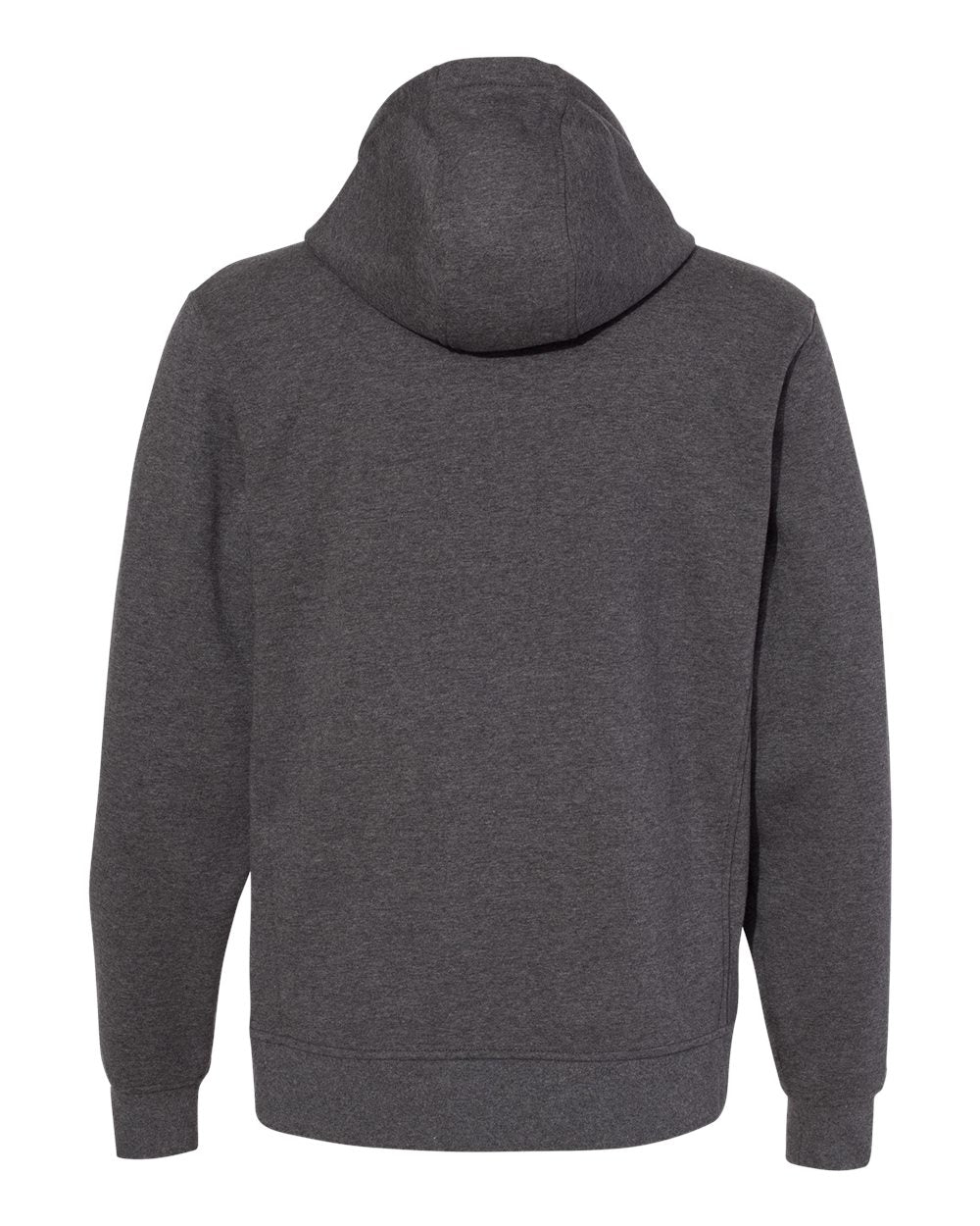 Rear View of Dark Oxford Men's Bateman Bonded Power Fleece 2.0 Full-Zip Jacket - 7040 plain