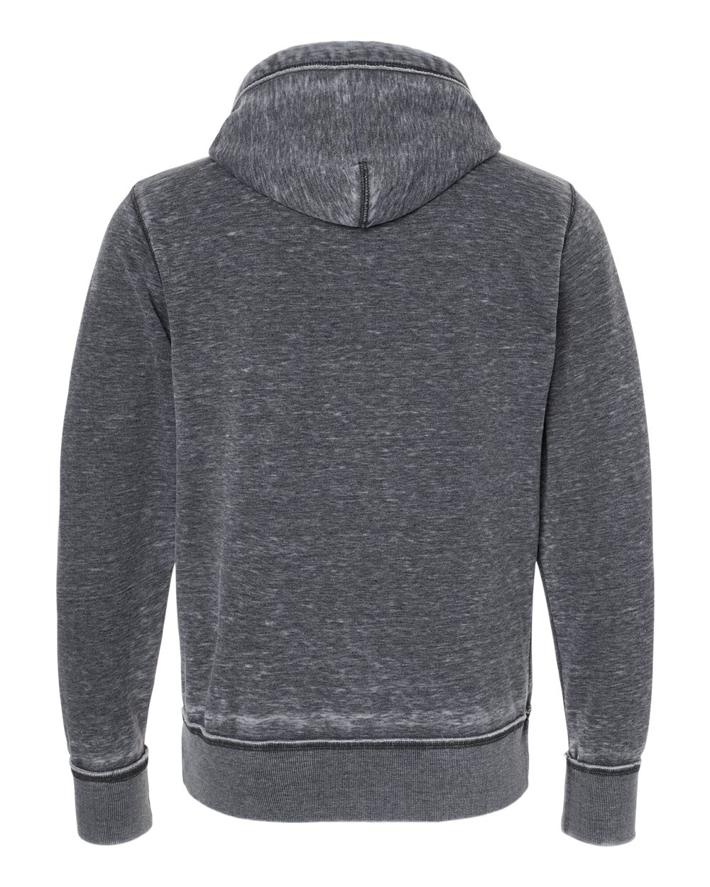 Front View of Dark Smoke Vintage Zen Fleece Full-Zip Hooded Sweatshirt - 8916
