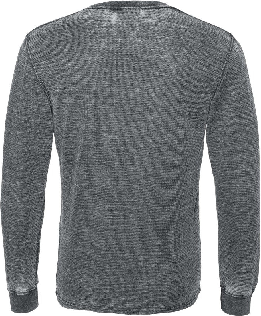 Front View of Dark Smoke Vintage Zen Thermal Long Sleeve T-Shirt - 8241