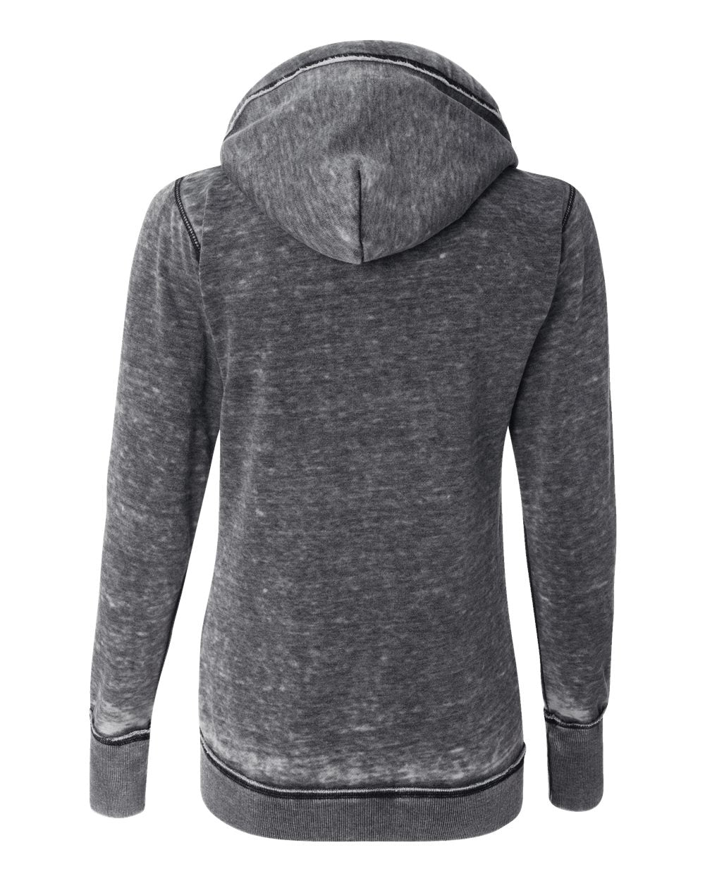 Front View of Dark Smoke Women's Zen Fleece Full-Zip Hooded Sweatshirt - 8913