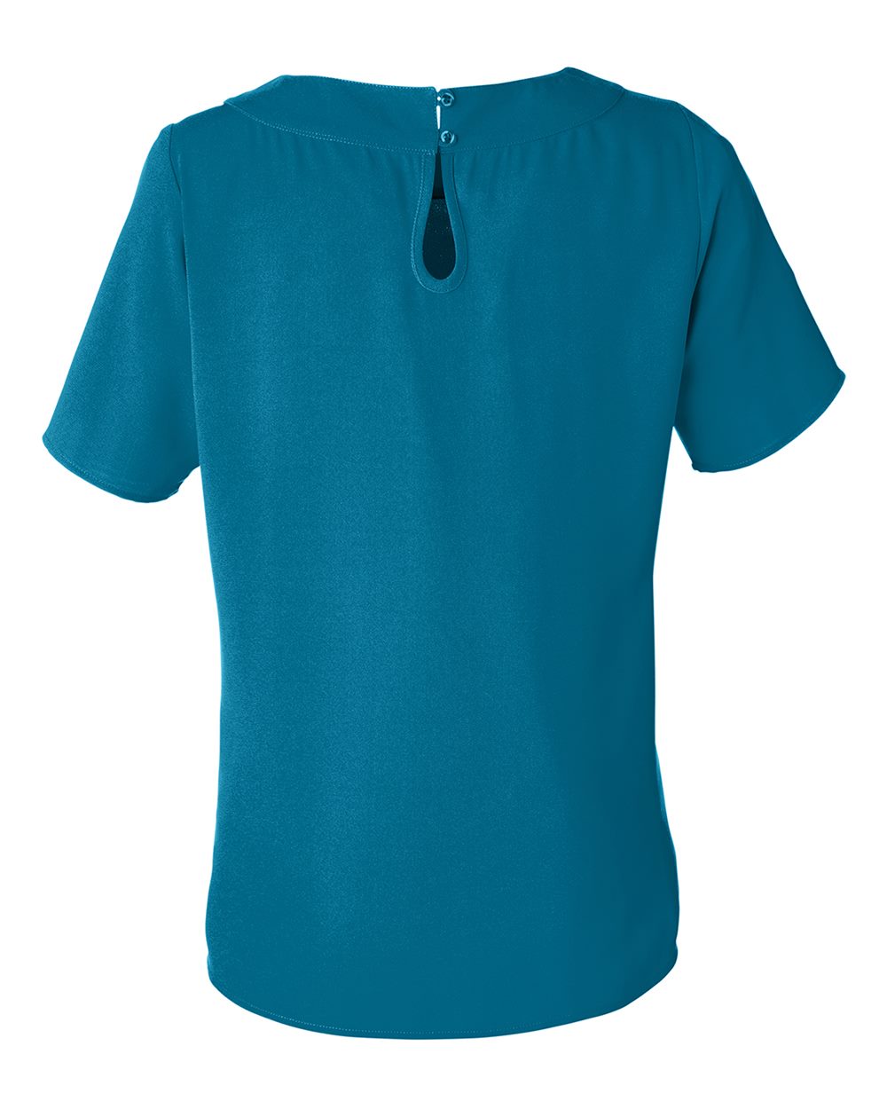 Front View of Dark Teal Women's Perfect Fit™ Boat Neck Blouse - DP613W