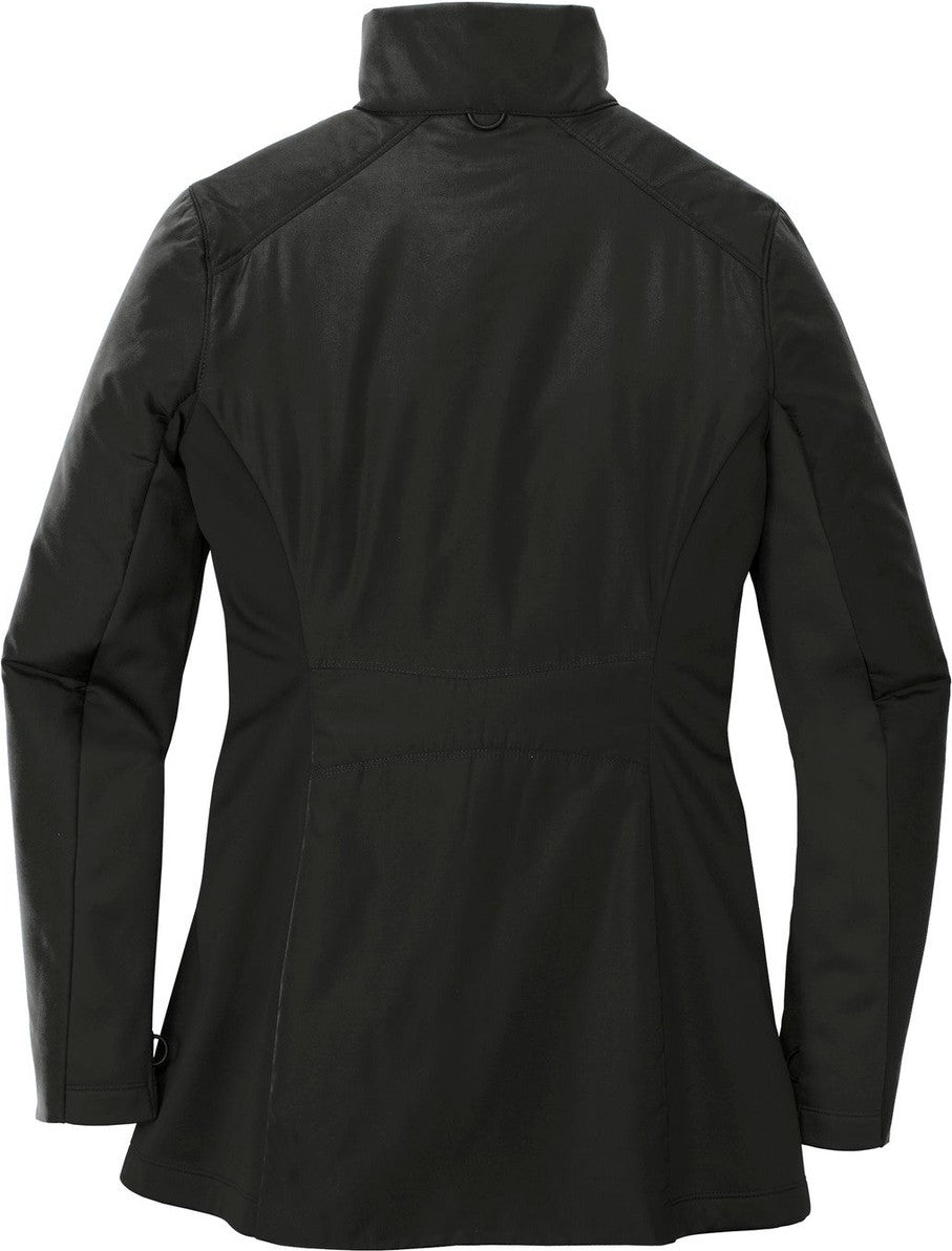 Rear View of Deep Black Port Authority Women's Collective Insulated Jacket. L902