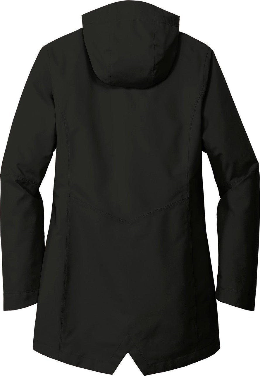 Rear View of Deep Black Port Authority Women's Collective Outer Shell Jacket. L900