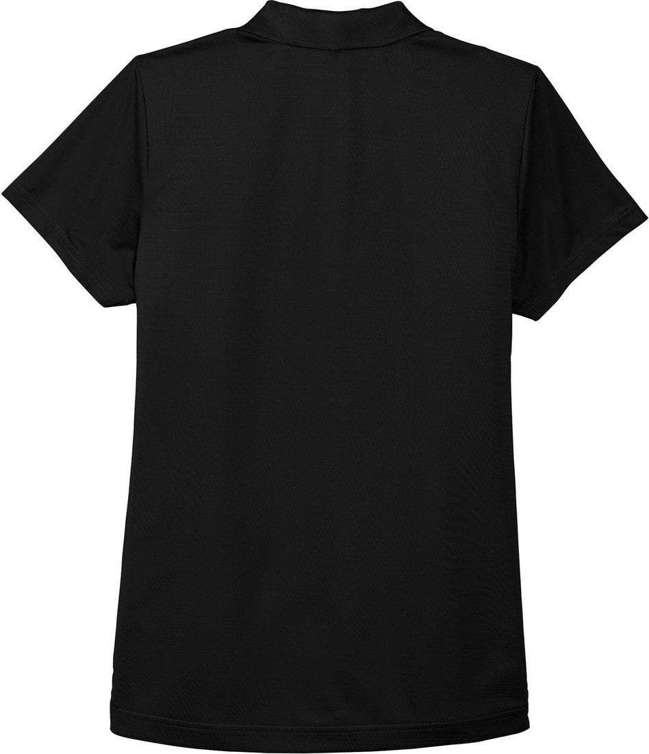 Front View of Deep Black Port Authority Women's Eclipse Stretch Polo. LK587
